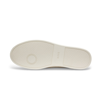 BOSS Off-white leather Kieran trainers