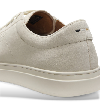 BOSS Off-white leather Kieran trainers