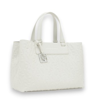 A|X Armani Exchange Taske med logo over hele overfladen 