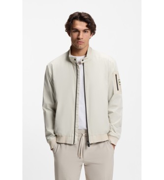 BOSS Waterafstotend jack met dubbele bies in beige