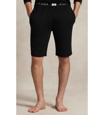 Polo Ralph Lauren Black fitted French terry shorts