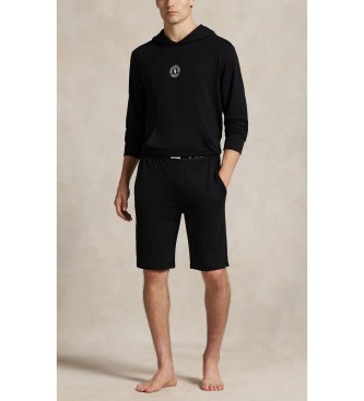 Polo Ralph Lauren Black fitted French terry shorts