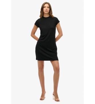 Superdry Schwarzes Line Mini-Kleid