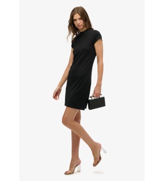 Superdry Schwarzes Line Mini-Kleid