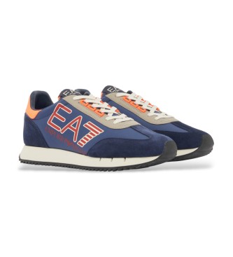 EA7 Black & White Vintage Navy Trainers