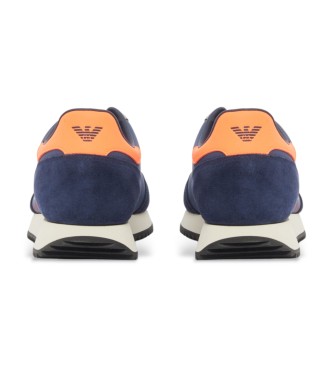EA7 Black & White Vintage Navy Trainers