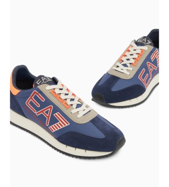 EA7 Black & White Vintage Navy Trainers