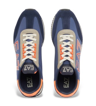 EA7 Black & White Vintage Navy Trainers