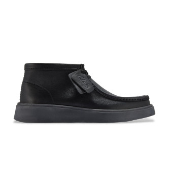 Clarks Torview Hi black leather shoes