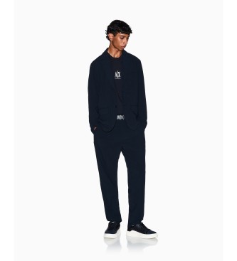 A|X Armani Exchange Calças Combi azul-marinho