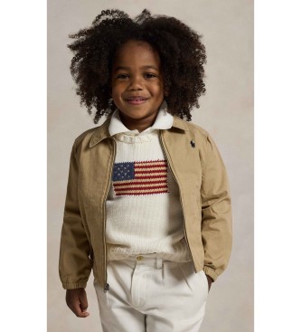 Polo Ralph Lauren Veste Bayport en popeline de coton marron