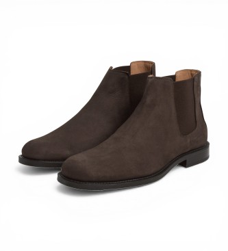 Hackett London Stivaletti Chelsea in camoscio marrone Hampton