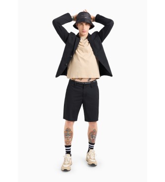 A|X Armani Exchange Klassisk svart amerikansk tröja