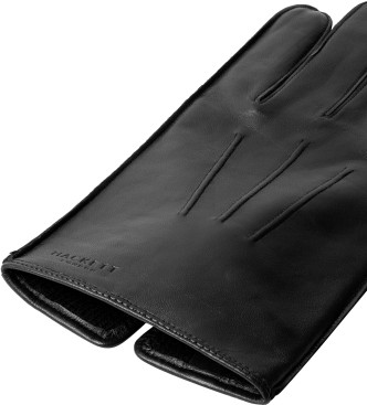 Hackett London Black Class leather gloves