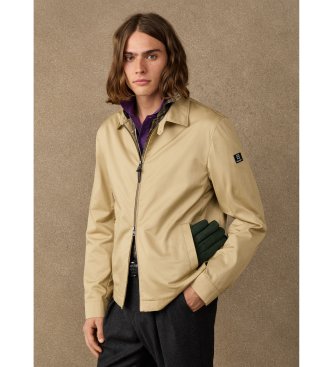 Hackett London Beige Harrington-Jacke
