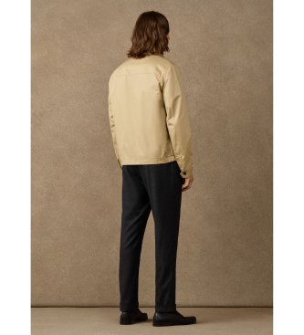 Hackett London Beige Harrington-Jacke
