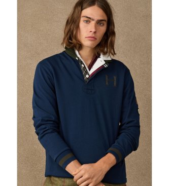 Hackett London Polo rugby Multi Badge granatowe