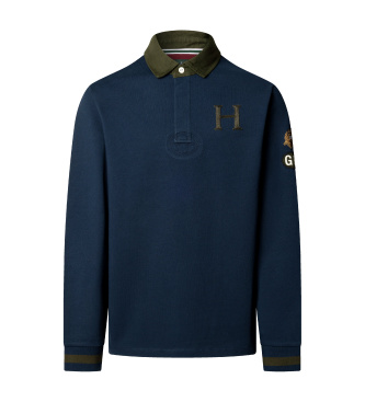 Hackett London Polo rugby Multi Badge granatowe