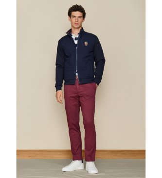 Hackett London Hybrid sweatshirt marineblå