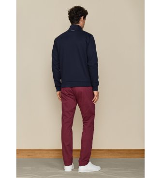 Hackett London Hybrid sweatshirt marineblå