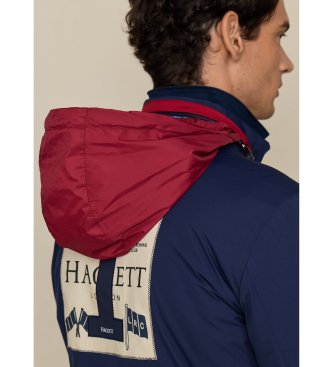 Hackett London Hybrid sweatshirt marineblå
