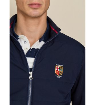 Hackett London Hybrid sweatshirt marineblå