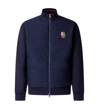 Hackett London Hybrid sweatshirt marineblå