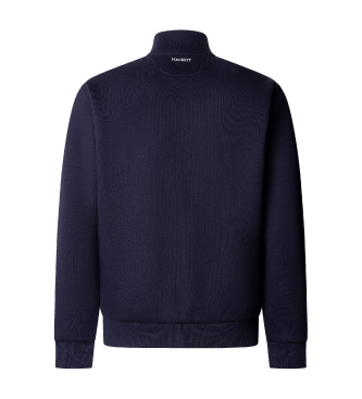 Hackett London Hybrid sweatshirt marineblå