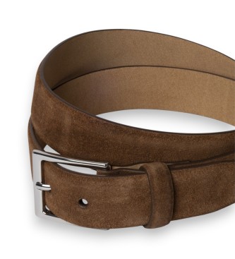 Hackett London Edge læderbælte, brun