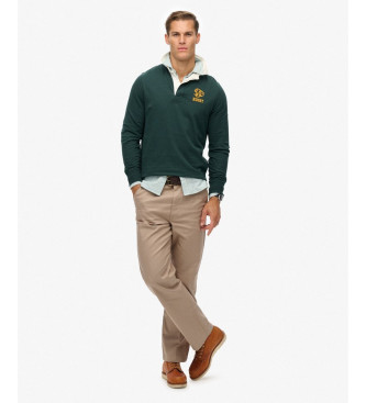 Superdry Groene Vintage Athletic Rugby-polo
