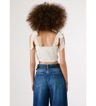 Pepe Jeans Biała bluzka „Top Ora”