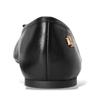 Lauren Ralph Lauren Jayna black leather ballet flats