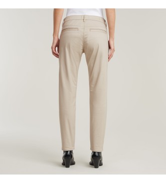 G-Star Beigefarbene Kate Boyfriend-Hose im Chino-Stil