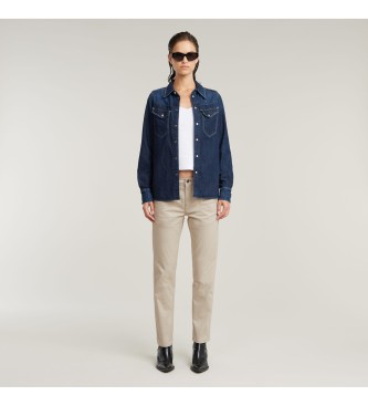 G-Star Beigefarbene Kate Boyfriend-Hose im Chino-Stil