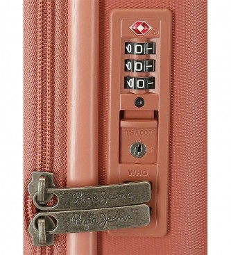 Pepe Jeans Valise à roulettes 55 cm orange