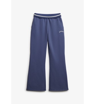 Superdry Pantalón Flare Jogger azul