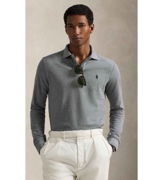 Polo Ralph Lauren Polo grigia slim fit in piqué