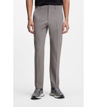 BOSS Pantaloni grigi a vestibilità slim in tessuto elasticizzato