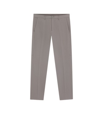 BOSS Pantaloni grigi a vestibilità slim in tessuto elasticizzato