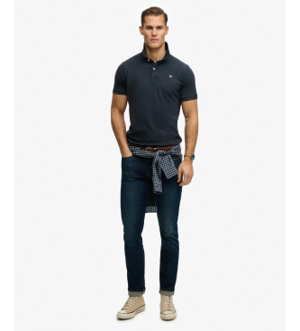 Superdry Polo Vintage Destroy azul-marinho