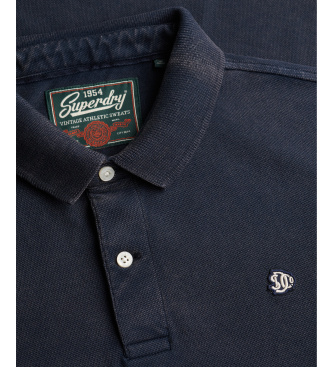 Superdry Polo Vintage Destroy azul-marinho