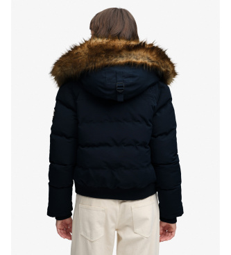 Superdry Chaqueta acolchada Everest Hooded azul marino
