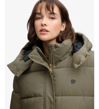 Superdry Camisola com capuz Premium Check castanha