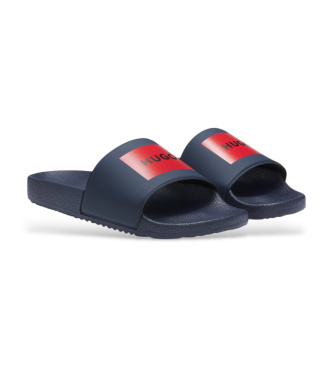 HUGO Flip-Flops mit Logo auf dem Riemen in Marineblau