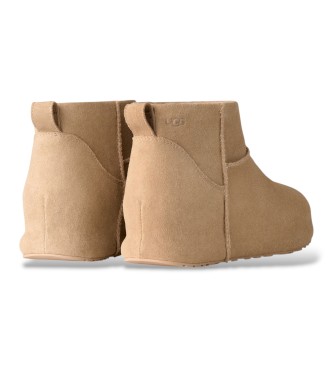 UGG Lederstiefeletten Classic Mini Enwrap beige