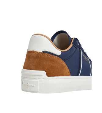 Pepe Jeans Chaussures en cuir Camdem, série « Marine »