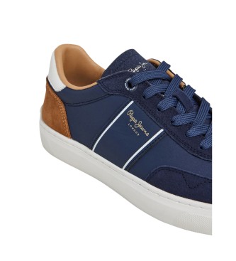 Pepe Jeans Chaussures en cuir Camdem, série « Marine »