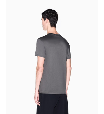 A|X Armani Exchange Grå T-shirt med V-udskæring