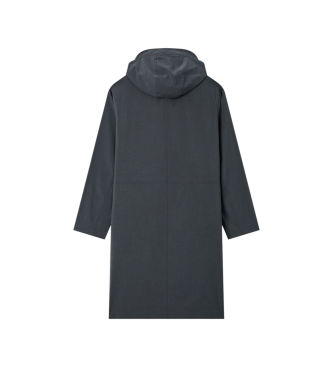 A|X Armani Exchange Trenchcoat met Afneembare Capuchon grijs