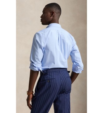 Polo Ralph Lauren Elastisches Popeline-Hemd Custom Fit blau